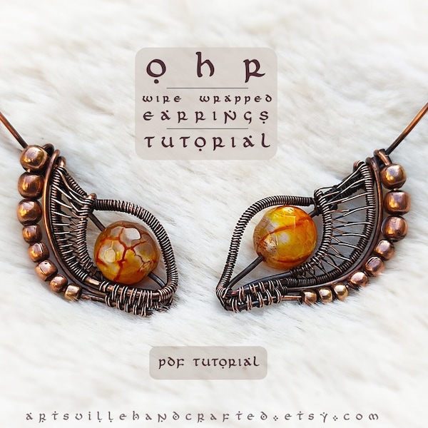 Wire Wrap Ohrringe Tutorial, Kristall Ohrring Tutorial, Tutorial Perlenohrringe, Ohrringe Muster, Ohrring Tutorial, DIY Ohrringe Tutorial