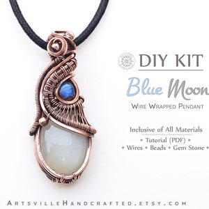 Full DIY Jewelry Making Kit, DIY Craft Kits for Adults, DIY Kits for Adults, Kits and How to, Jewelry Making Kit, Diy Wire Wrapped Pendant image 2