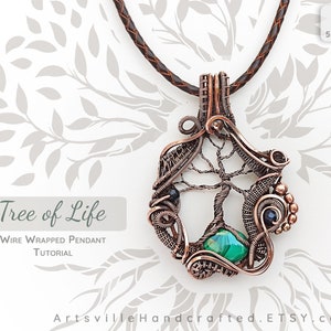 Tree of Life Pendant Tutorial, Wire Wrap Tutorial, Wire Weaving Tutorial, Wire Wrapping Tutorial, Jewelry Making, Wire Work Pattern Tutorial image 2