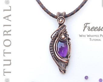 Fresia: Tutorial de alambrismo, Tutorial de joyería con alambre, Fabricación de joyas, Tutorial de tejido con alambre, Tutorial de colgante con alambre