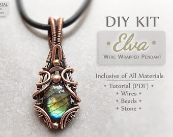 Vollständiges DIY-Kit, Drahtverpackungskit, Schmuckherstellungskit, Bastelkits für Erwachsene, DIY-Kits für Erwachsene, Drahtverpackungs-Tutorial, Drahtanhänger-Tutorial