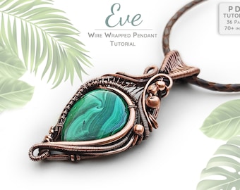 Wire Wrapped Pendant Tutorial, Wire Wrap Tutorial, Jewelry Making Tutorial, Wire Weaving Tutorial, Wire Work Tutorial, Wire Jewelry Pattern