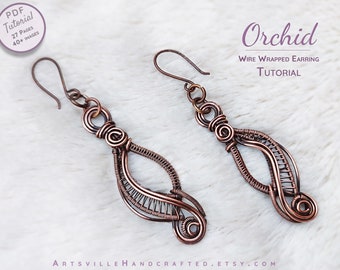 Tutoriel boucles d'oreilles à enroulement métallique, Modèle d'enroulement de fil métallique, Tutoriel art métallique, Travaux manuels gratuits, Tutoriel travail du fil métallique, Débutants dans la fabrication de bijoux, Tissage de fil métallique