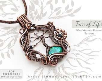 Tree of Life Pendant Tutorial, Wire Wrap Tutorial, Wire Weaving Tutorial, Wire Wrapping Tutorial, Jewelry Making, Wire Work Pattern Tutorial