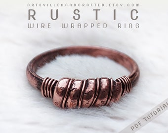 Wire Wrapped Ring Tutorial, Wire Wrap Tutorial, DIY Wire Wrap Ring, Wire Ring Tutorial, Wire Wrap Pattern Ring Making, Wire Jewelry Tutorial