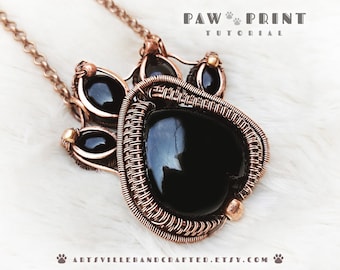 Paw Print Pendant Tutorial, Wire Wrap Pendant Tutorial, Wire Jewelry Tutorial, Wire Wrapping Tutorial, Wire Work PDF Tutorial, Wire Art DIY