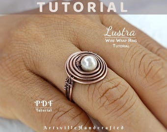 Wire Wrap Ring Tutorial PDF Pattern – Easy Step-by-Step Jewelry Making Guide for Beginners, DIY Wire Wrapped Ring Instructions