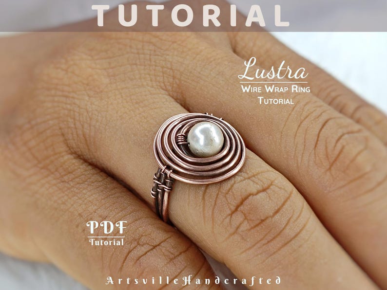 Easy wire wrap ring tutorial for beginners, simple jewelry making project, instant download