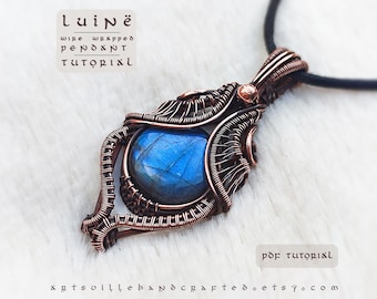 Luinë : Wire Wrap Pendant Tutorial, Wire Wrapping Tutorial, Wire Work Tutorial, Wire Jewelry Tutorial, Jewelry Making Tutorial, DIY Tutorial