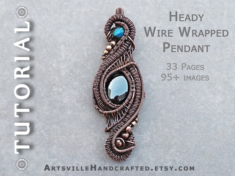 Step by step Jewelry Making instructions to set cabochons,learn wire wrapped with this Wire Wrap Tutorial. Unique Design Wire Art Tutorial by ArtsvilleHandcrafted. Heady Wire tutorial.