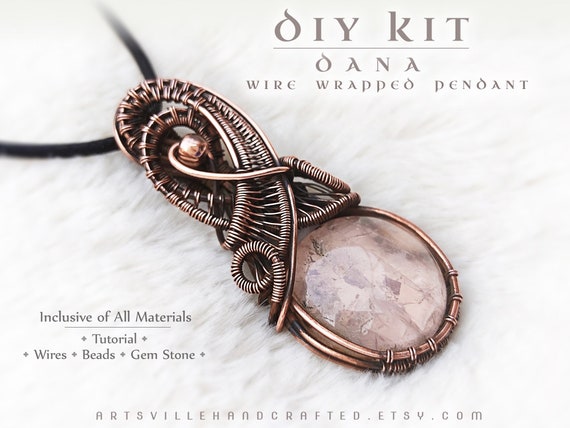 Wire Wrapped Jewellery Tutorial Jewellery Making Kit Wire Wrapping Wire  Wrap Handmade Jewellery, DIY Kit Gift for Crafty Mom 