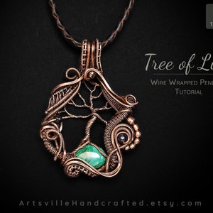 Tree of Life Pendant Tutorial, Wire Wrap Tutorial, Wire Weaving Tutorial, Wire Wrapping Tutorial, Jewelry Making, Wire Work Pattern Tutorial image 4