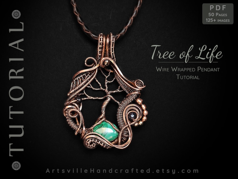 Tree of Life Pendant Tutorial, Wire Wrap Tutorial, Wire Weaving Tutorial, Wire Wrapping Tutorial, Jewelry Making, Wire Work Pattern Tutorial image 4