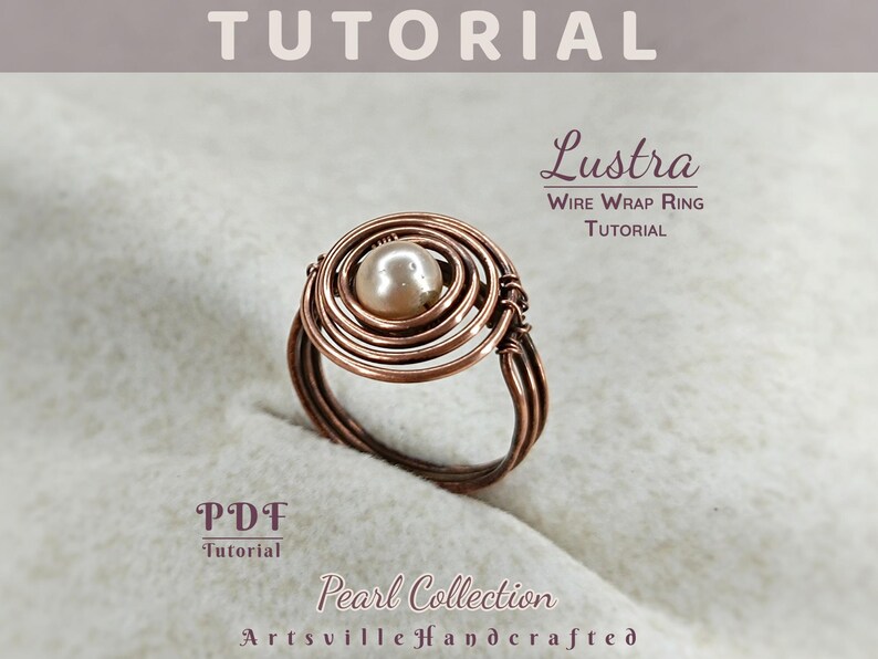 Beginner-friendly wire wrap ring instructions, instant digital download craft tutorial.