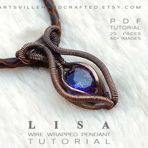 Lisa: Wire Wrapping Tutorial, Wire Wrap Tutorial, Wire Wrapped Jewelry Tutorial, DIY Wire Wrap Pendant, Crystal Jewelry Making, Wire Art image 2