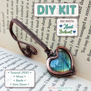 Draht Lesezeichen DIY Set zur Schmuckherstellung mit Drähten & Kristallen DIY Kit, Sommer Bastelset mit DIY Tutorials für Erwachsene