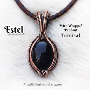 Estel : Wire Wrap Pendant Tutorial, Wire Jewelry Tutorials, Wire Wrapping Tutorial, Wire Wrap Pattern, DIY Wire Wrapped Tutorial Beginners