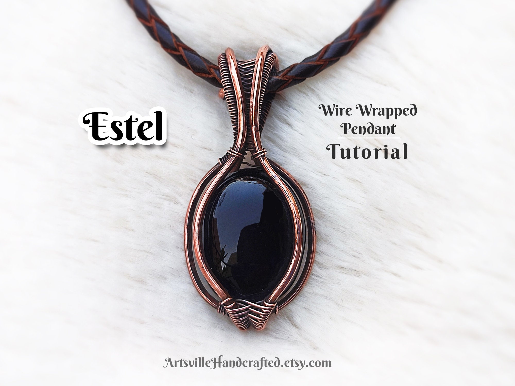 Estel Wire Wrap Pendant Tutorial Draht Schmuck Anleitungen Wire Wrapping Tutorial Wire Wrap Muster DIY Wire Wrapped Tutorial Anfanger Etsy