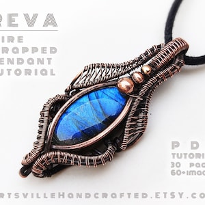 wire wrap Tutorial, Wire Wrap Pendant Tutorial, Jewelry Tutorial, Wire Jewelry Pattern, Necklace Tutorial, How to Wire Wrapping Tutorial