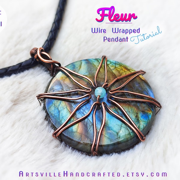 Round Stone: Learn the Art of Wire Wrapping for beginners, download our step-by-step tutorial Wire Wrap Pendant DIY jewelry project PDF File