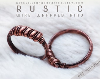 Wire Wrapped Ring Tutorial, Wire Wrap Tutorial, DIY Wire Wrap Ring, Wire Ring Tutorial, Wire Wrap Pattern Ring Making, Wire Jewelry Tutorial