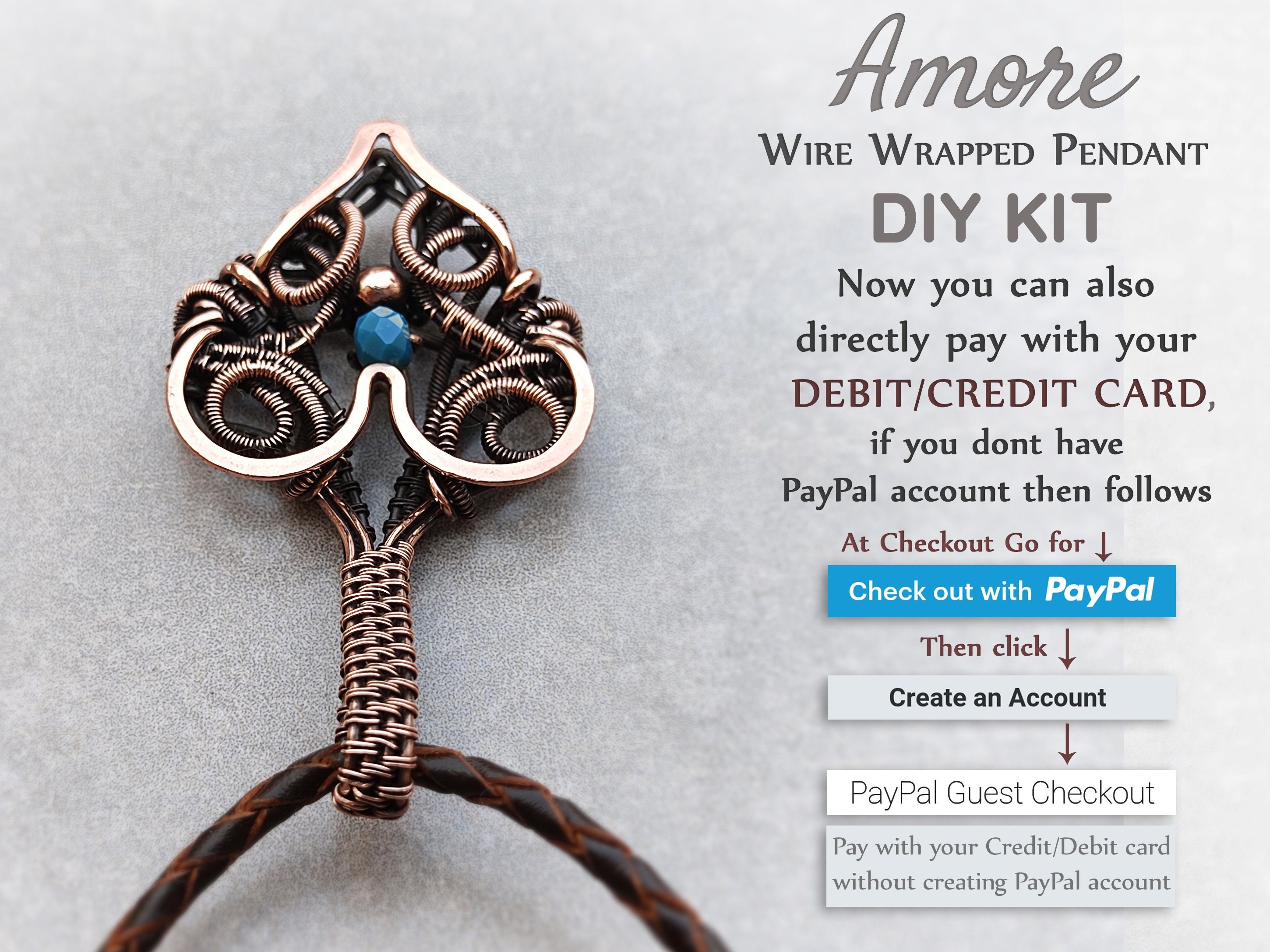 Wire Wrapping Kit Jewelry Making Kit Full DIY Kit Wire Wrap Etsy