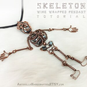 This DIY tutorial provides clear instructions for making a wire wrapped skeleton pendant, perfect for Halloween jewelry projects and adding a hauntingly beautiful touch to your fall crafts.