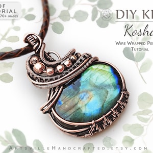 FUll DIY Kit, Wire Wrapping Kit, Jewelry Making Kit, Craft Kits for Adult, Diy kits for adults, Wire Wrap Tutorial, Wire Pendant Tutorial