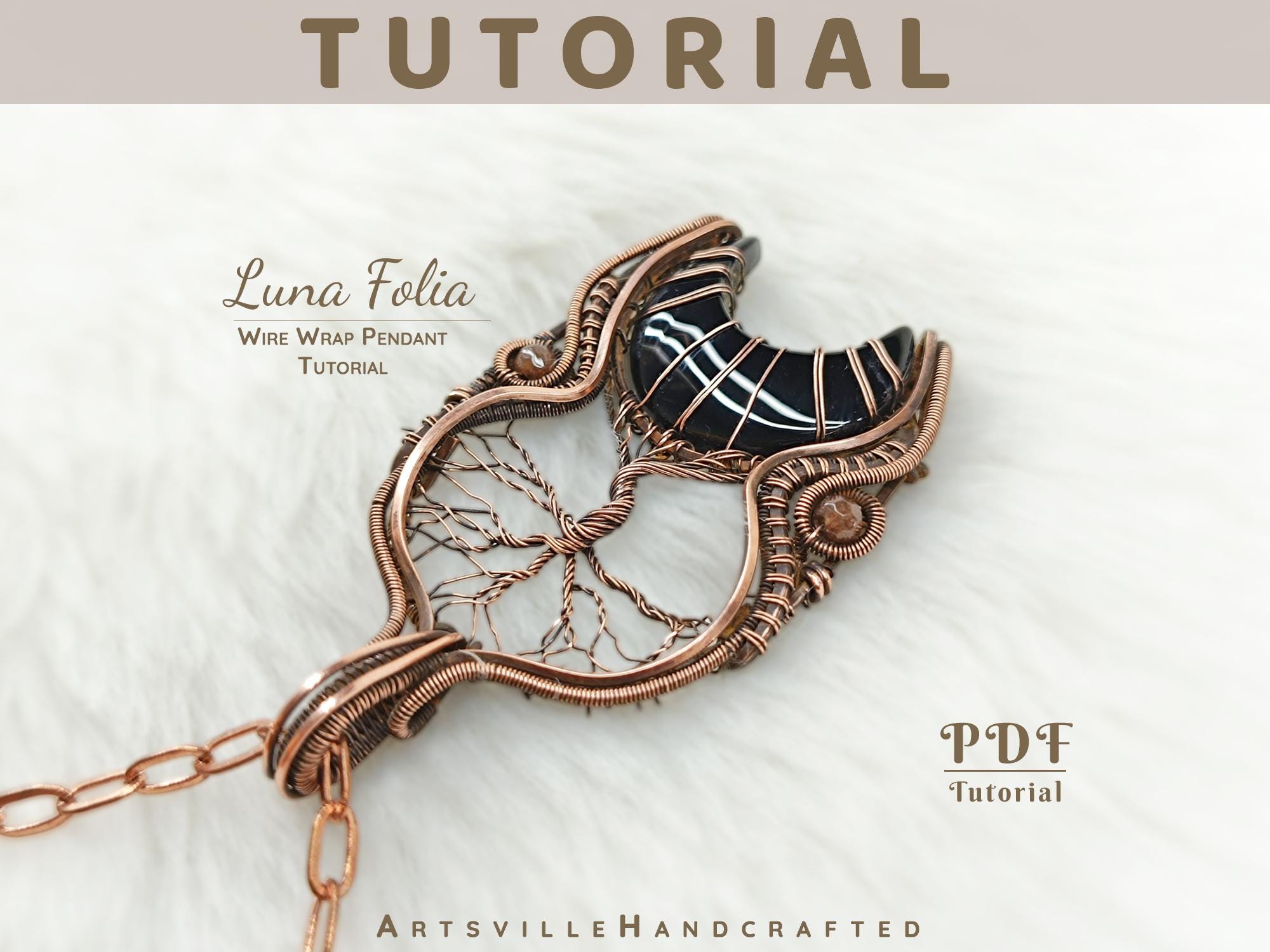 Wire Wrap Tree of Life Crescent Moon Pendant Tutorial | DIY Tree of ...