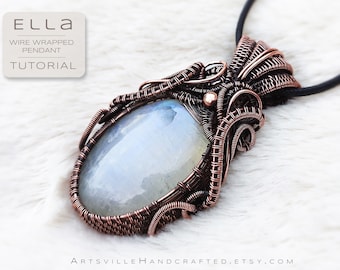 Ella: Anleitung für einen Drahtanhänger von ArtsvilleHandcrafted, Drahtwickel-Schmuckanleitung, Schritt-für-Schritt-Anleitung für einen Drahtwickel-Cabochon