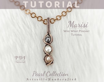 Marisi pendant Easy Wire Wrap Tutorial | Jewelry Making Class PDF | Copper Wire Work Tutorial for Beginners