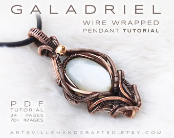 Galadriel: Wire Wrapped Pendant Tutorial, Wire Wrap Tutorial, Copper Wire Tutorial, Wire Wrap Jewelry Tutorial, Wire  Wrap Crystal, Wiring