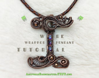 Alphabet 'I' Tutorial - Wire Wrap Pendant Tutorial, Wire Wrapping Tutorial, Wire Work Tutorial, Wire Work Tutorial, Wire Jewelry Tutorial