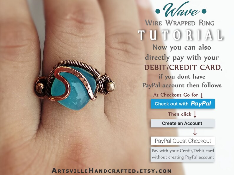 Wire Ring Tutorial, Wave Ring Tutorial, Summer Jewelry DIY, Wire Jewelry Tutorial, Wire Wrapping Tutorial, Wire Wrap Tutorial, Wire Tutorial image 3
