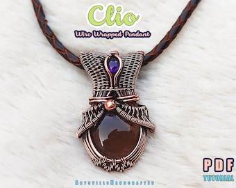 Clio: Wire Wrap Pendant Tutorial, Wire Wrapping Tutorial, Wire Work Tutorial, Wire Jewelry Tutorial, Jewelry Making Crafting Tutorial
