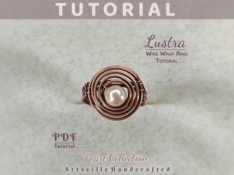 DIY beaded wire wrap ring tutorial, easy jewelry project, great handmade gift idea.