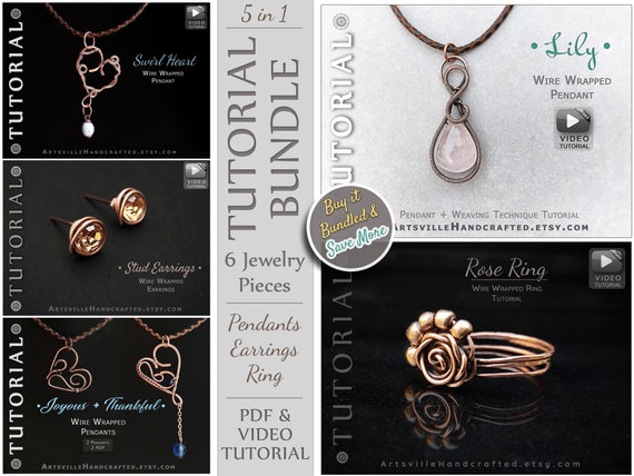 Tutorial Bundle : Wire Wrapping for Beginners Tutorials Video - Etsy
