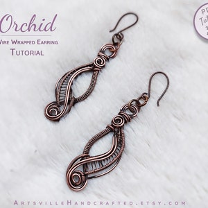 Wire Wrap earring Tutorial for Orchid Design