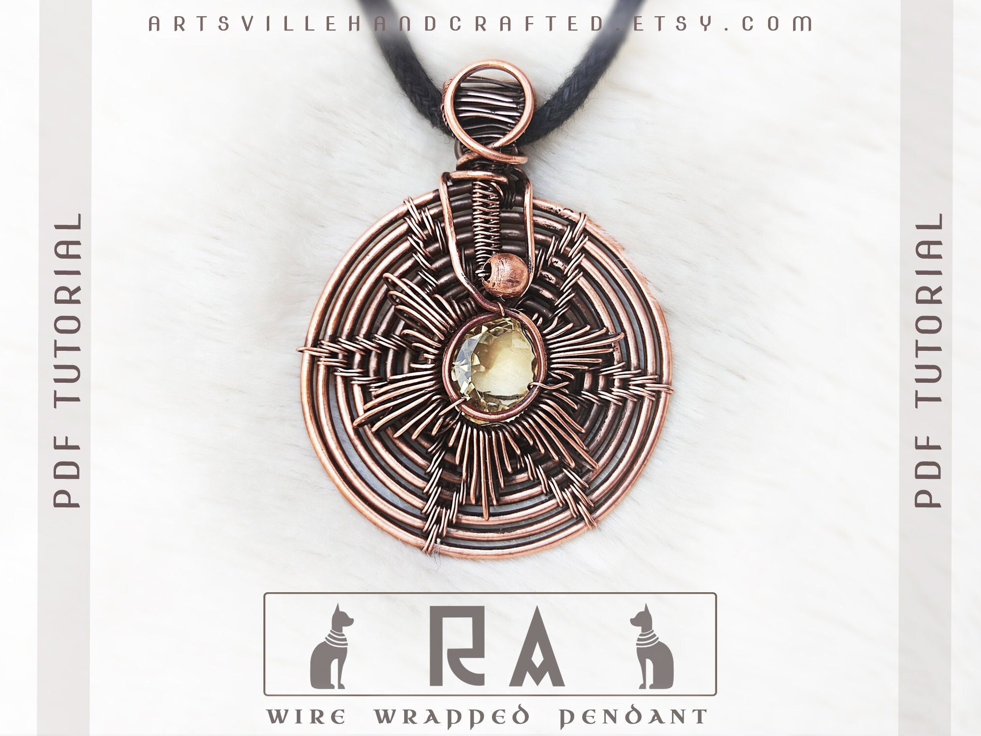 Ra : Wire Wrap Sun Pendant Pattern Tutorial, Wire Weaving Tutorial, Wire Wrapping Pattern, Wire Art, Wire Pendant Tutorial, 5 minute Crafts