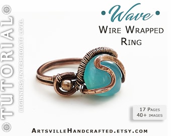 Wire Ring Tutorial, Wave Ring Tutorial, Summer Jewelry DIY, Wire Jewelry Tutorial, Wire Wrapping Tutorial, Wire Wrap Tutorial, Wire Tutorial