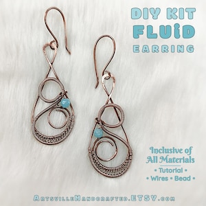 Kit fai da te per orecchini con avvolgimento in filo metallico per principianti – Kit per la creazione di gioielli con fili e perline, regalo perfetto per gli amanti degli orecchini fatti a mano fai da te