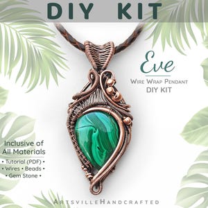 DIY Wire Wrap Pendant Making Kit, Intermediate Jewelry Craft, Handmade Gift Set, Mythology-Inspired Design, Creative Craft Kit for Adults