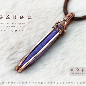Saber: Wire Wrap Tutorial, Wire Wrapping Tutorial, Wire Wrapped Jewelry Tutorial, DIY Wire Wrap Pendant, Crystal Jewelry Making Tutorial