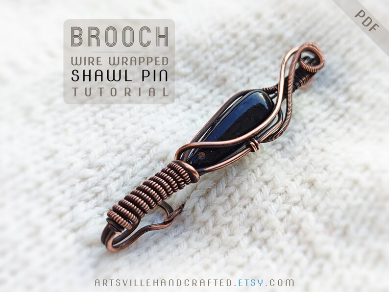 Wire wrap shawl pin tutorial for jewelry makers and DIY enthusiasts! This digital guide teaches you how to create a unique, handcrafted shawl pin using wire wrapping techniques. Whether you are a beginner or an expert, this step-by-step tutorial provides clear instructions to craft a beautiful, functional pin for scarves, shawls, or knitted accessories. Enhance your wire jewelry skills with this easy-to-follow PDF guide and start making elegant, handmade accessories today!