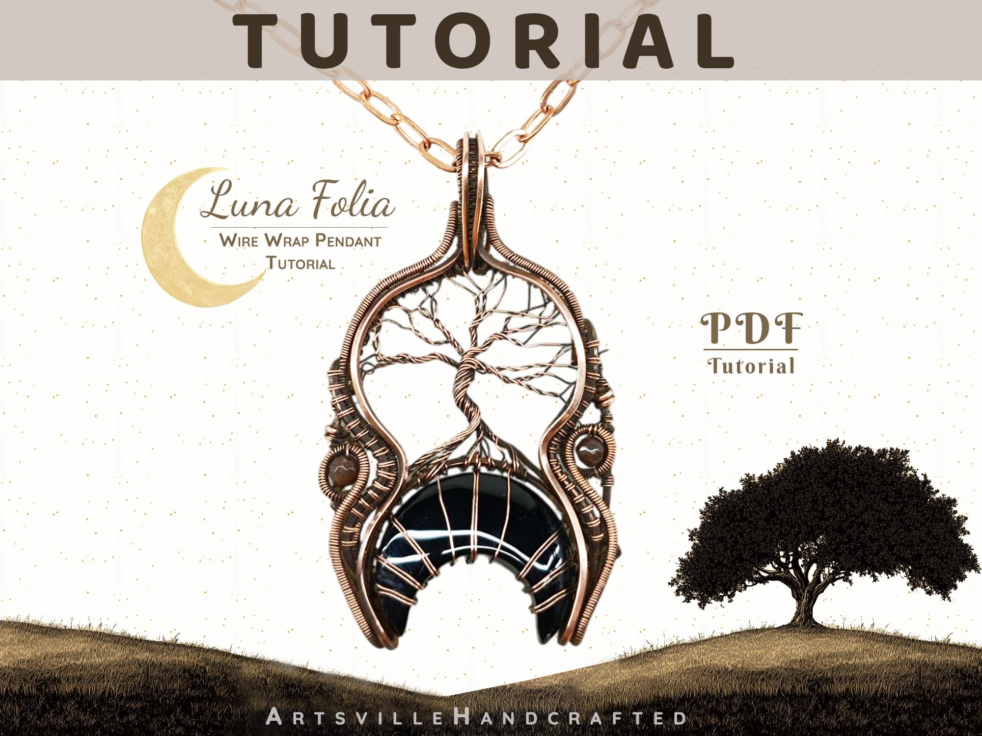Wire Wrap Tree of Life Crescent Moon Pendant Tutorial | DIY Tree of ...