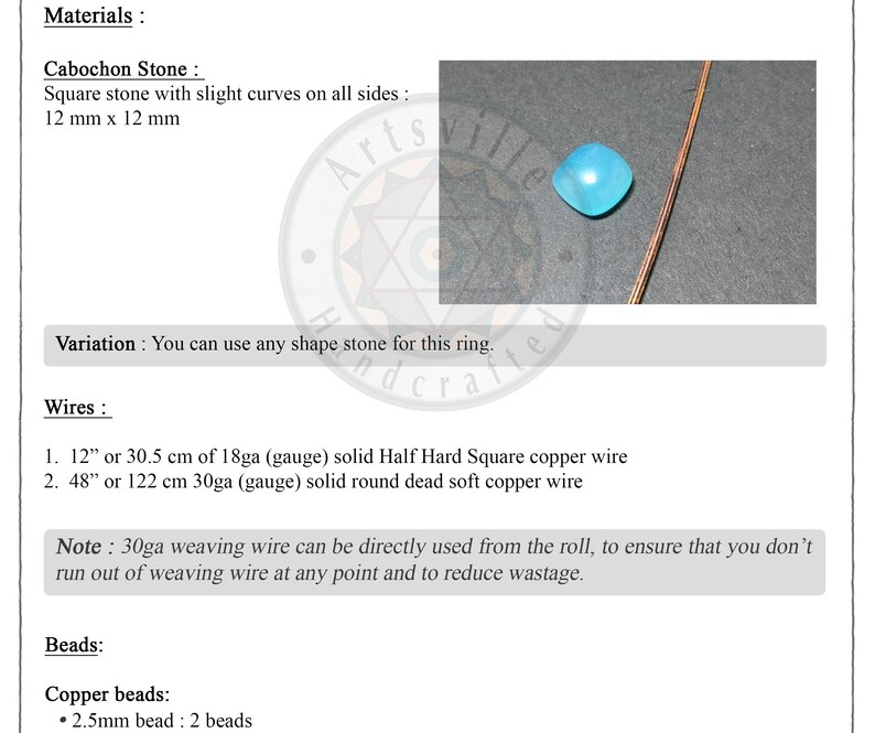 Wire Ring Tutorial, Wave Ring Tutorial, Summer Jewelry DIY, Wire Jewelry Tutorial, Wire Wrapping Tutorial, Wire Wrap Tutorial, Wire Tutorial image 4