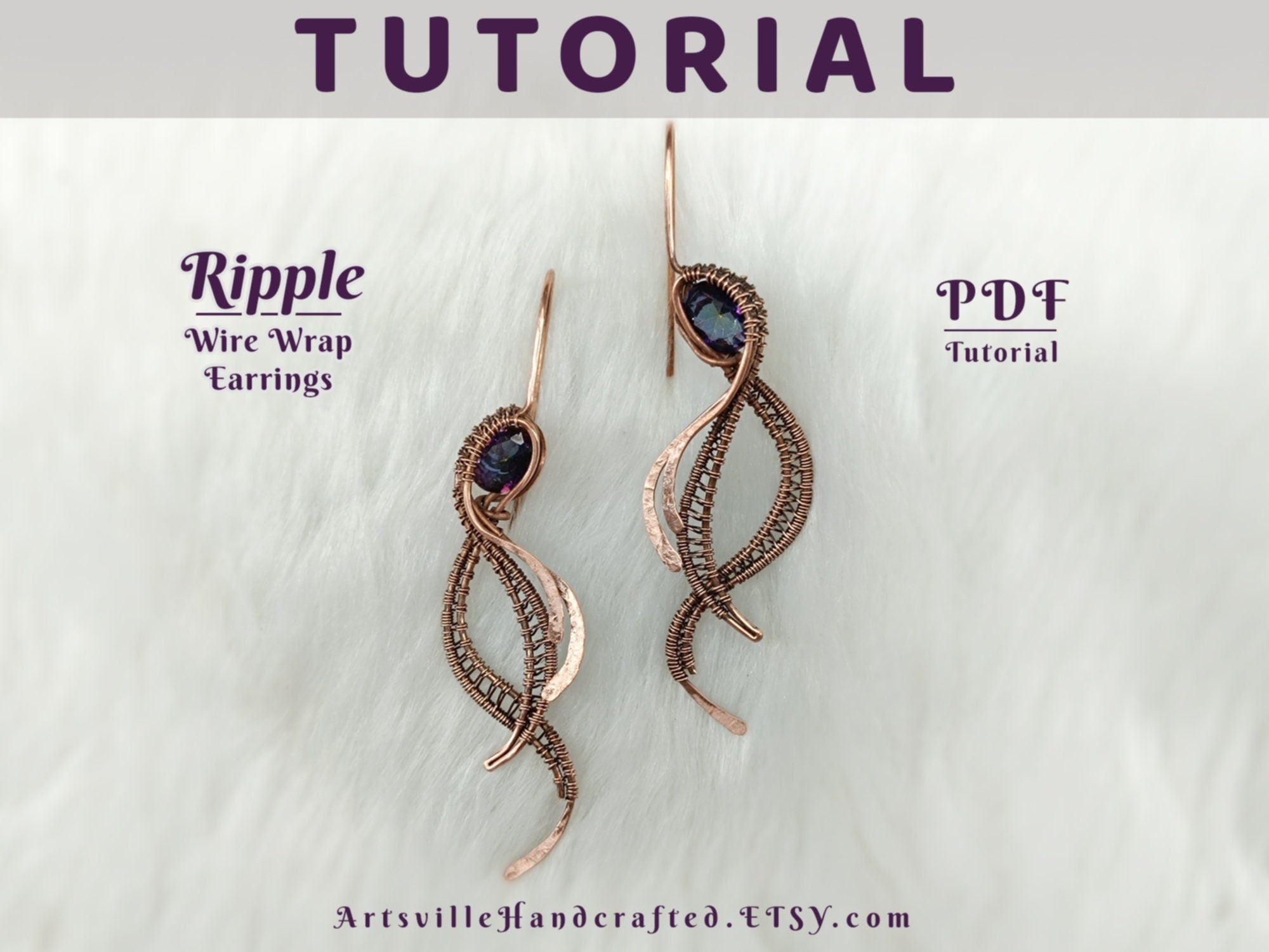 Ripple Wire Wrap Earring Tutorial PDF – Step-by-step Jewelry Making ...