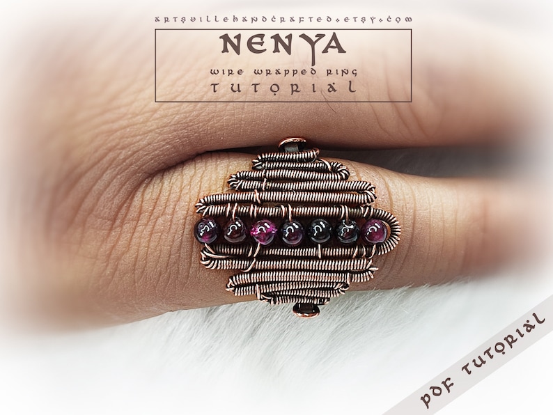 DIY wire and bead ring tutorial for novice jewelry makers. Simple instructions to design a custom ring with beads using wire wrapping techniques.  Step-by-step guide to create your own beaded wire ring in no time!