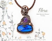 Flora : DIY Wire Wrapped Pendant Tutorial, Wire Jewelry Tutorial, Pendant Patterns Tutorials, Wire Weaving Tutorial, Wire Wrap Tutorial