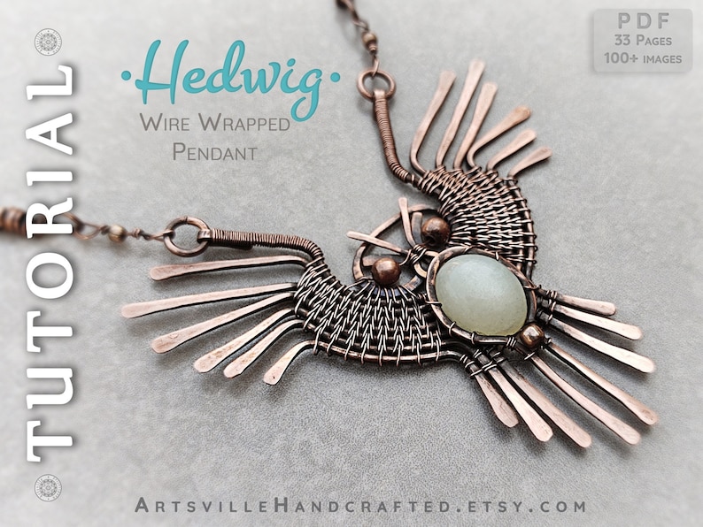 Wire Wrap Owl Pendant Tutorial for Halloween collection and Owl lovers